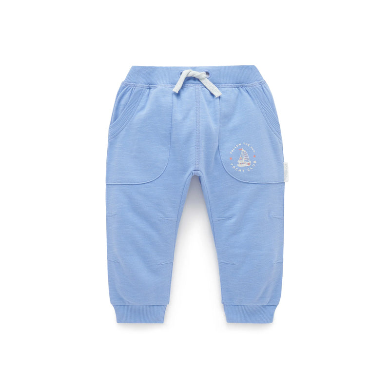 purebaby slouchy pants ocean baby pants