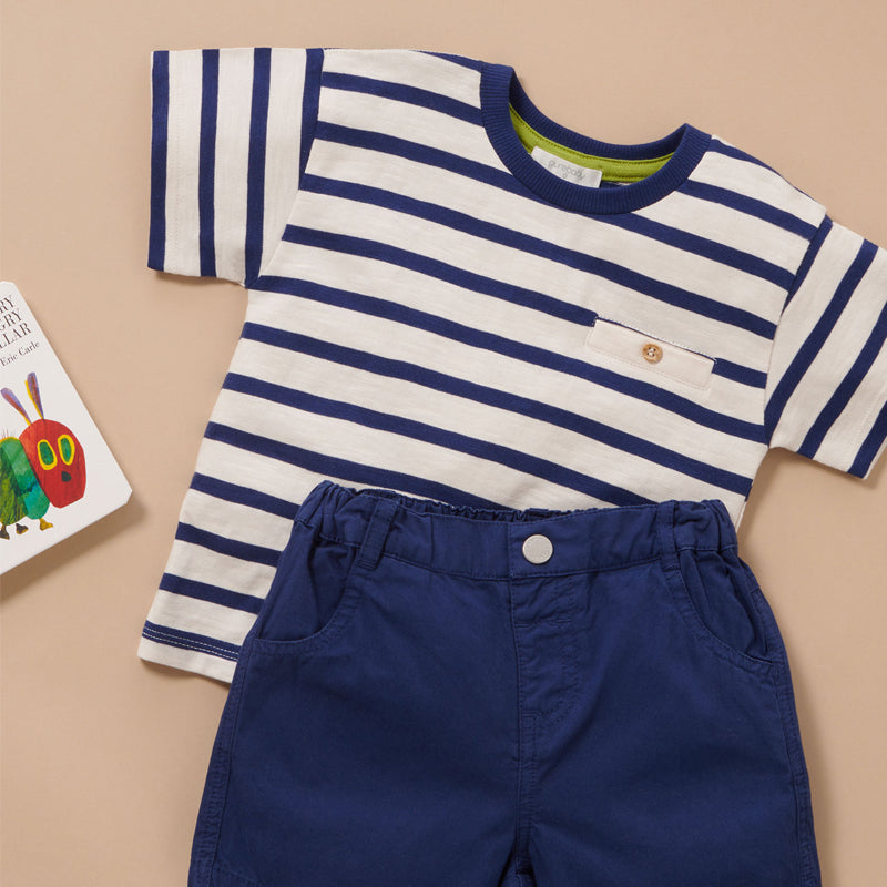 purebaby striped relaxed tee baby tee