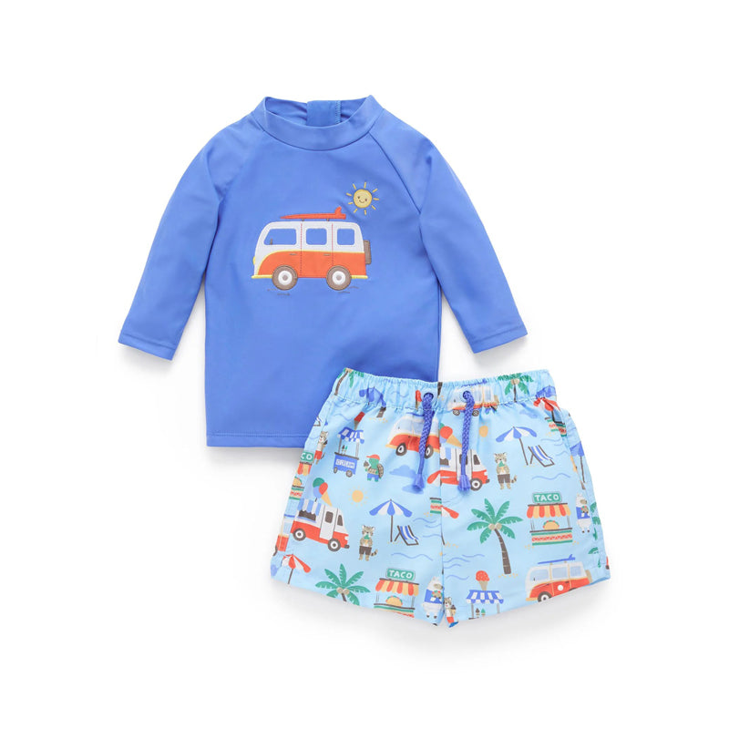 Cancun Board Short and Rashie Swim Set