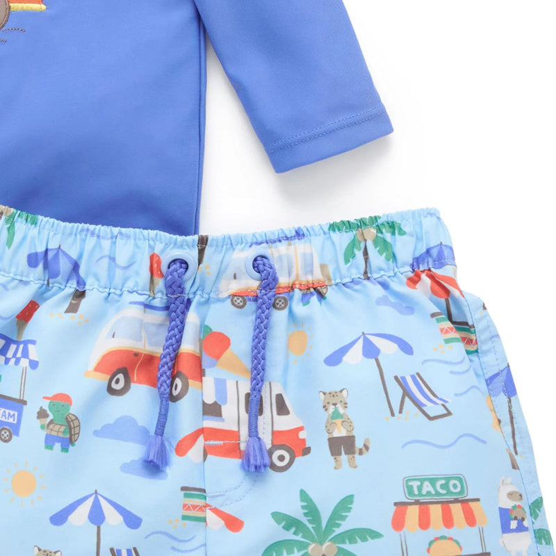 Cancun Board Short and Rashie Swim Set