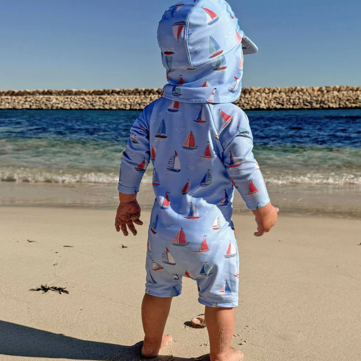 Sail Away Long Sleeve Rashie Sunsuit