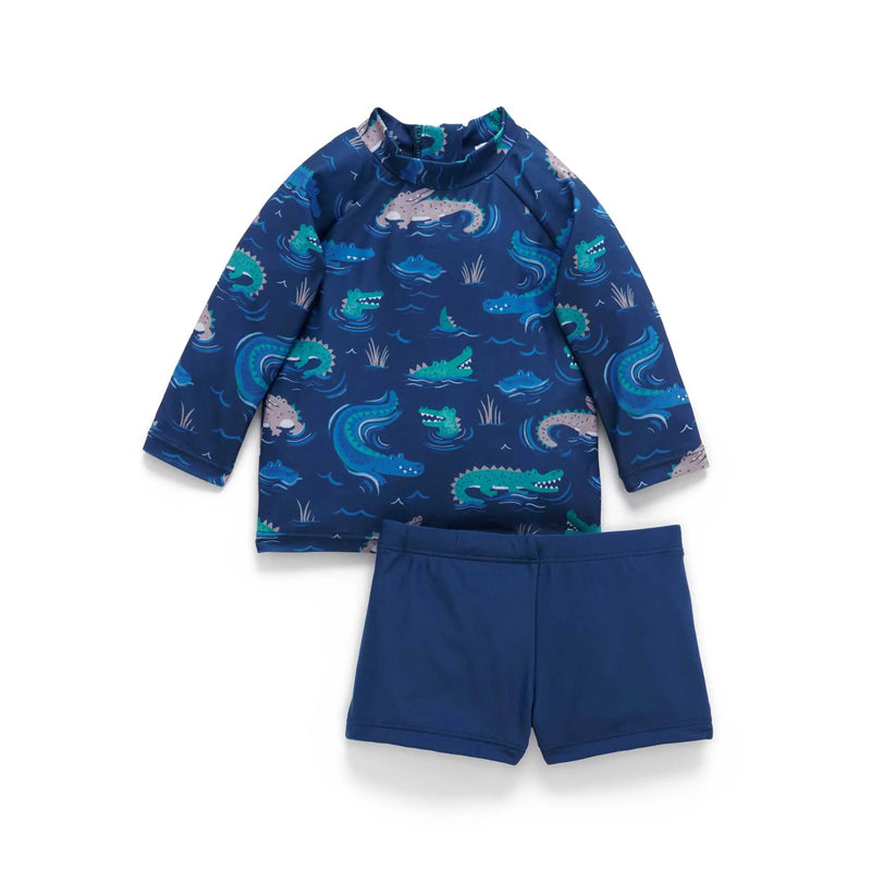 baby toddler swimwear crocodile print