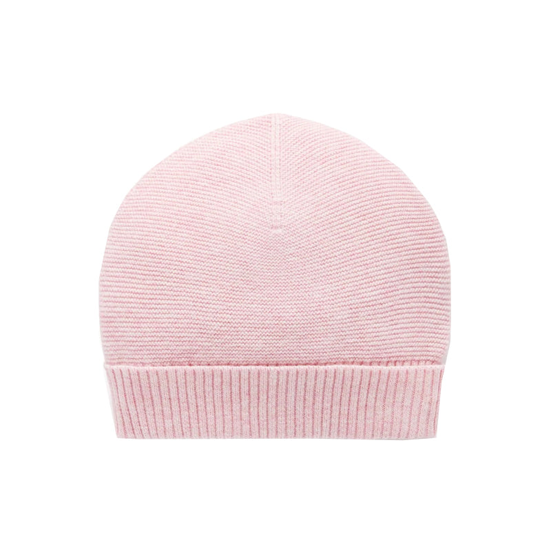 purebaby textured beanie pink newborn baby beanie hat