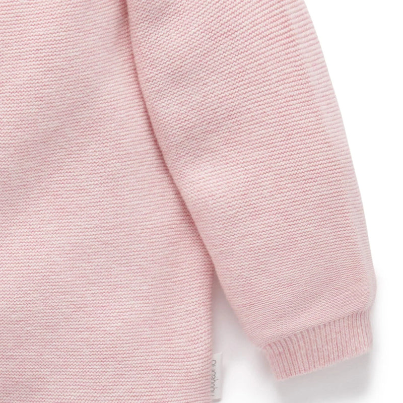 Textured Cardigan in Pink Melange