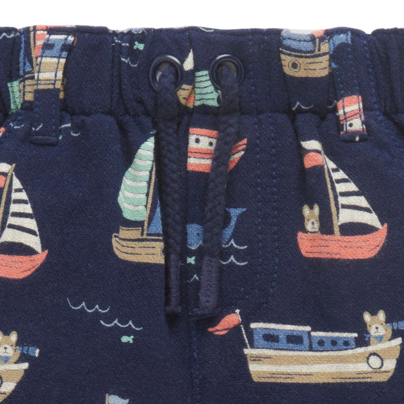purebaby yacht pull on shorts organic cotton baby toddler shorts