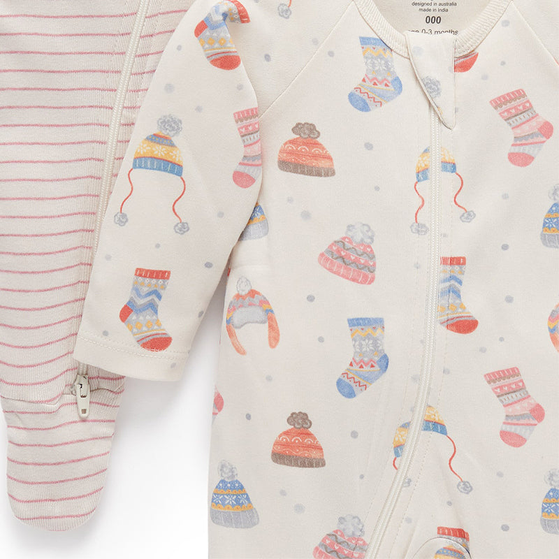 Cosy Knits Zip Growsuit (Pack of 2)