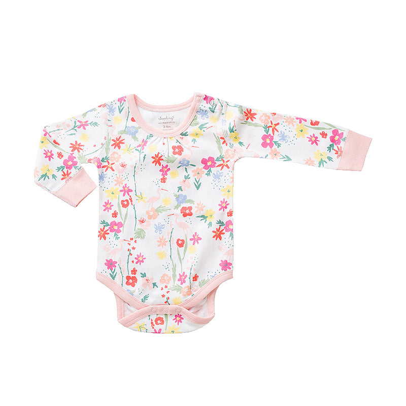sapling floral bodysuit organic cotton baby bodysuit