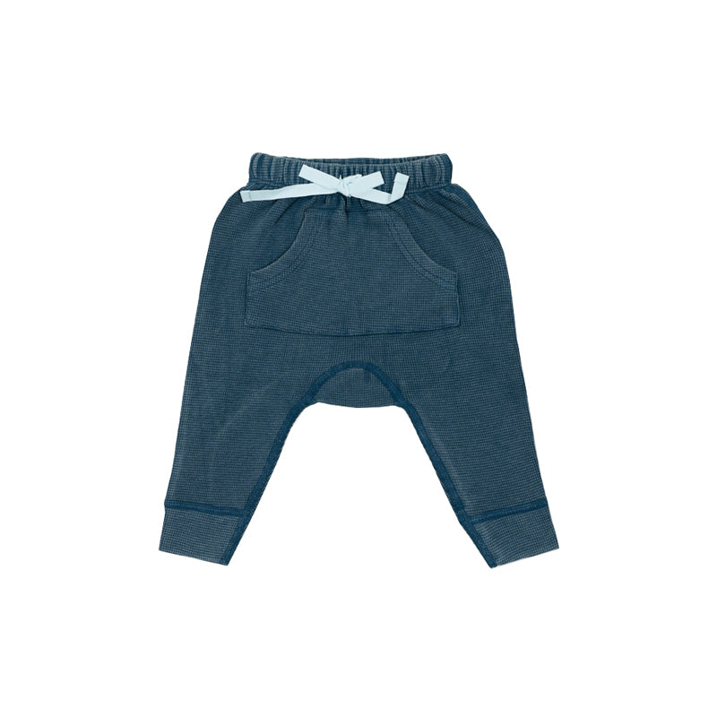 sapling child blue waffle pants baby pants