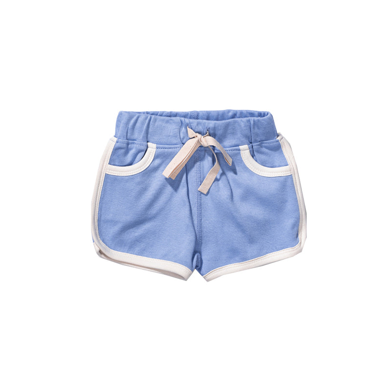 sapling sardines blue shorts baby organic cotton shorts