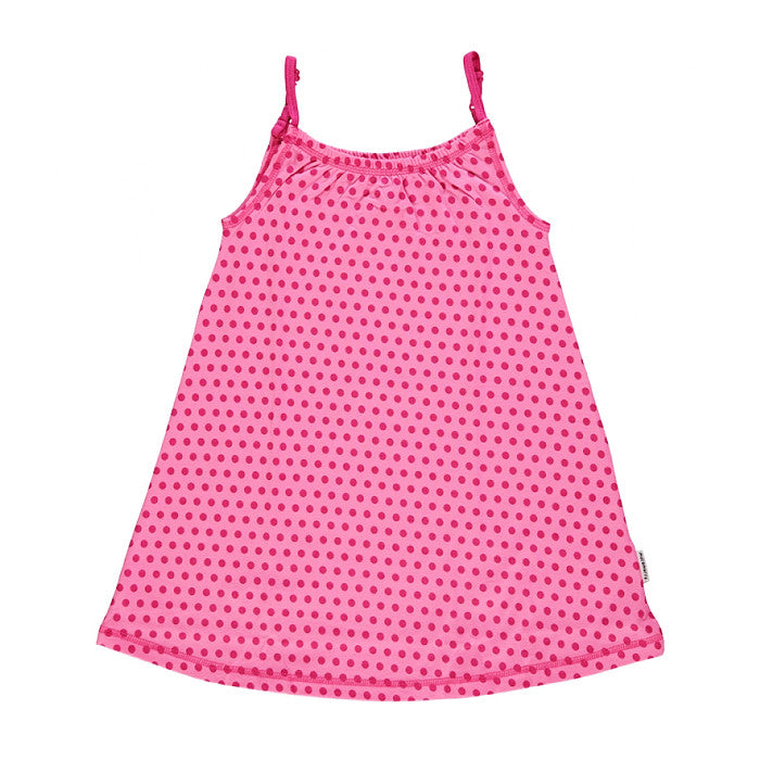 maxomorra kids pink polka dot dress