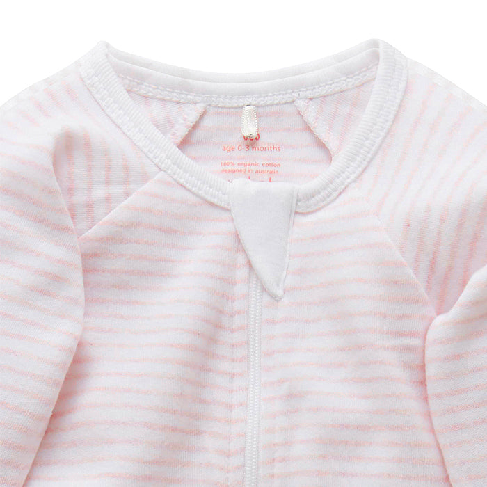 Pink Stripe Zip Growsuit