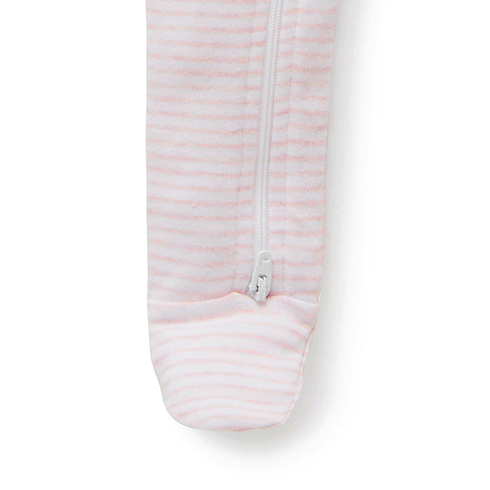 Pink Stripe Zip Growsuit