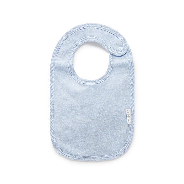 Organic Cotton Bib Blue Melange