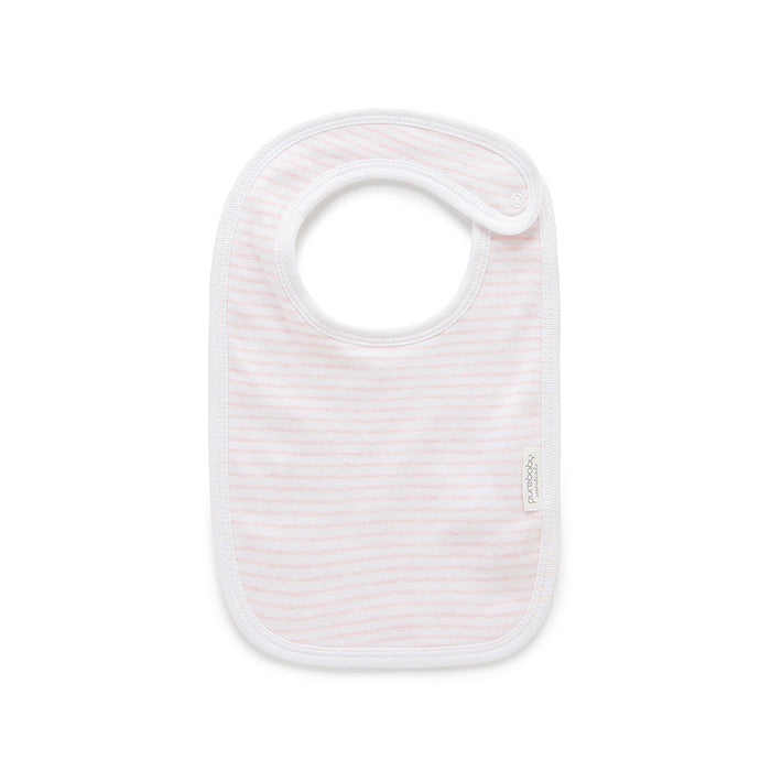 Organic Cotton Bib Pink Stripe