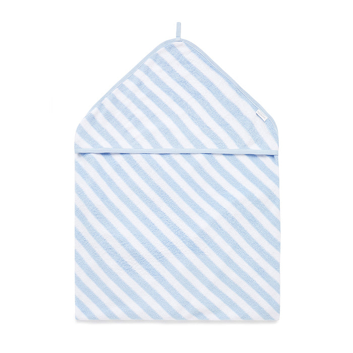 Hooded Bath Towel Blue Stripe