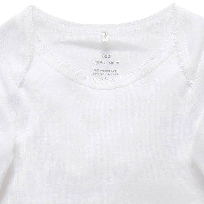 Easy Neck LS Bodysuit White (Pack of 2)