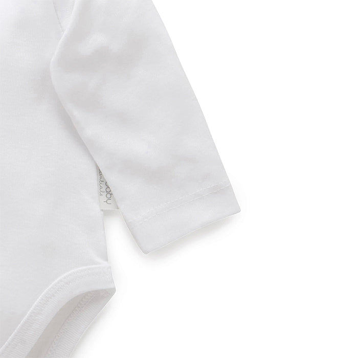 Easy Neck LS Bodysuit White (Pack of 2)