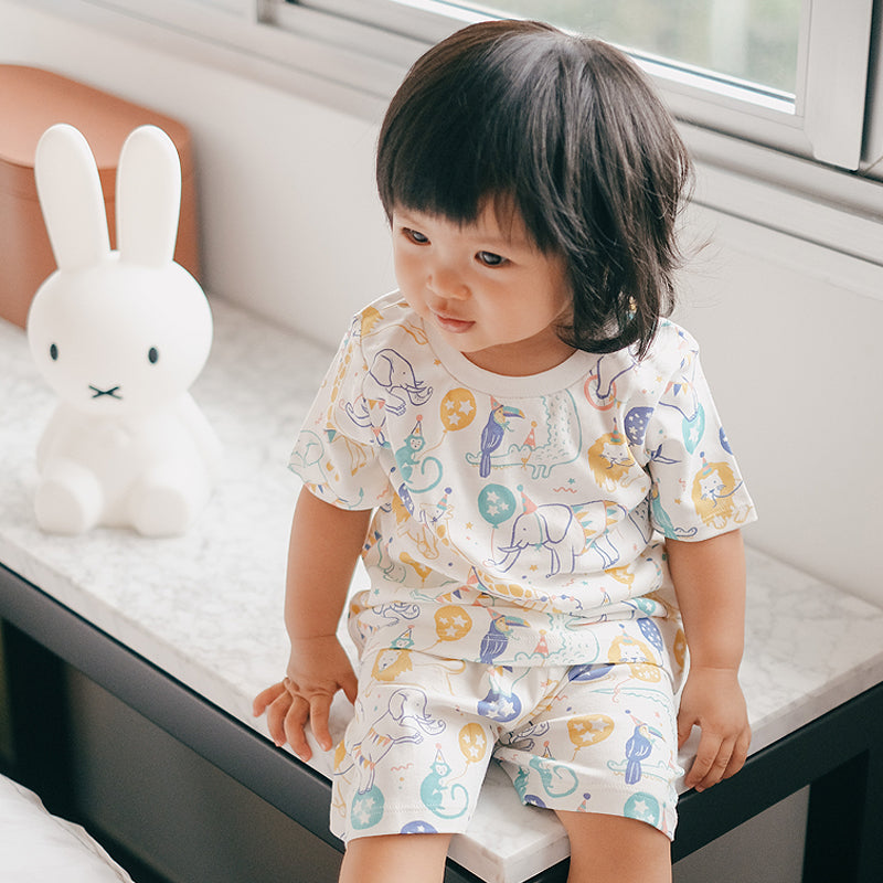 purebaby pyjama set organic cotton baby clothes animal party