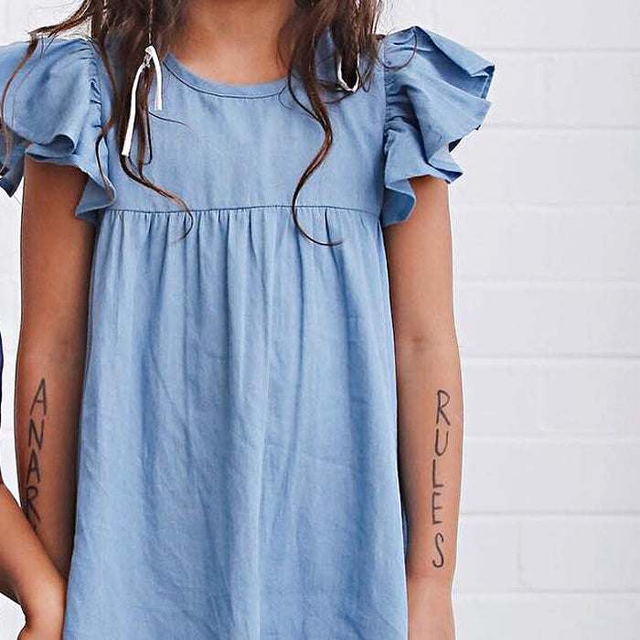 anarkid organic girl muslin princess line dress