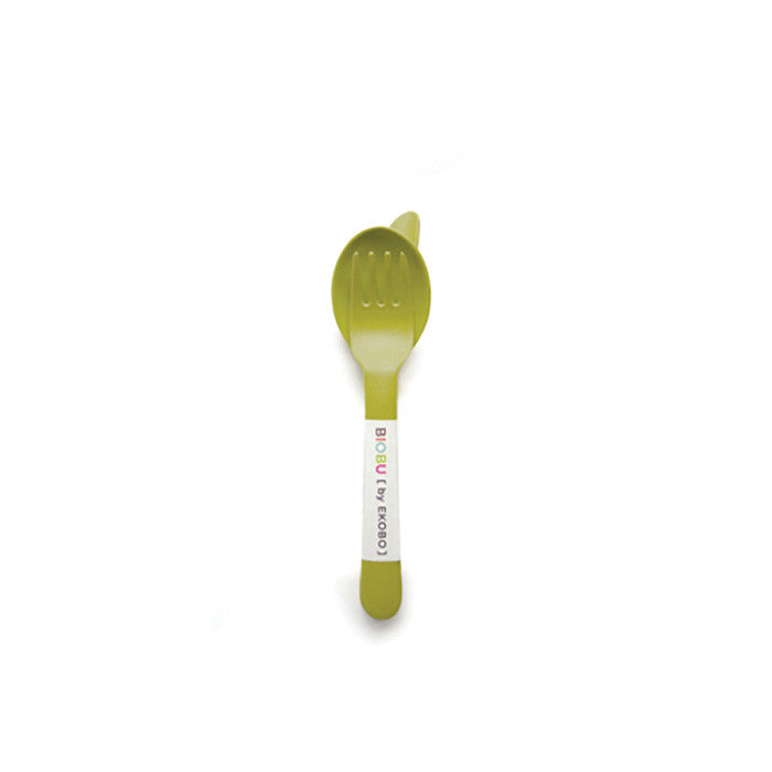 Bamboo Kids Cutlery Set in Lime Green
