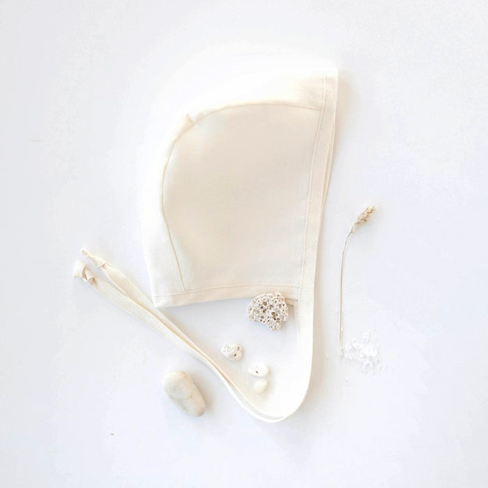 Briar Baby Ivory Linen Bonnet