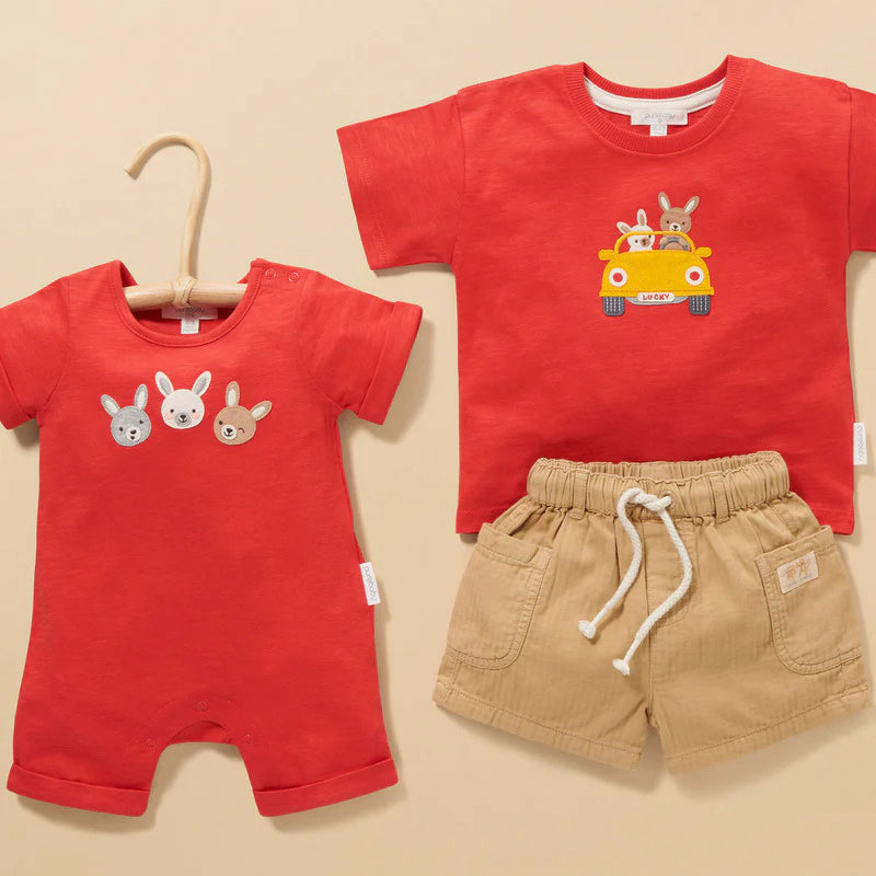 cny bunny friends growsuit baby cny outfit