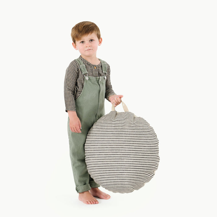 gathre mini floor cushion stone stripe