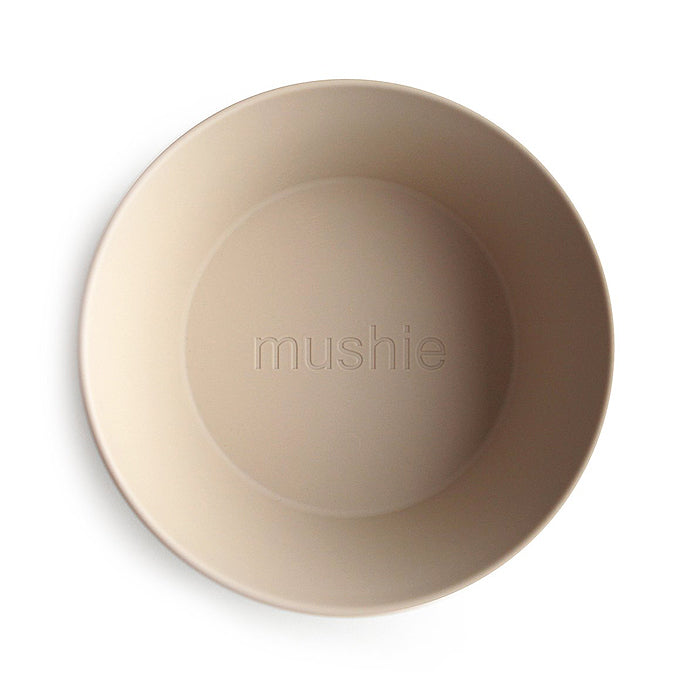Mushie Round Dinnerware Bowl Vanilla (Set of 2)