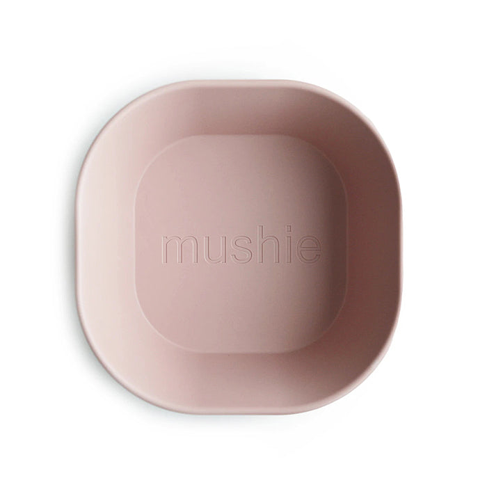 mushie kids square bowl blush