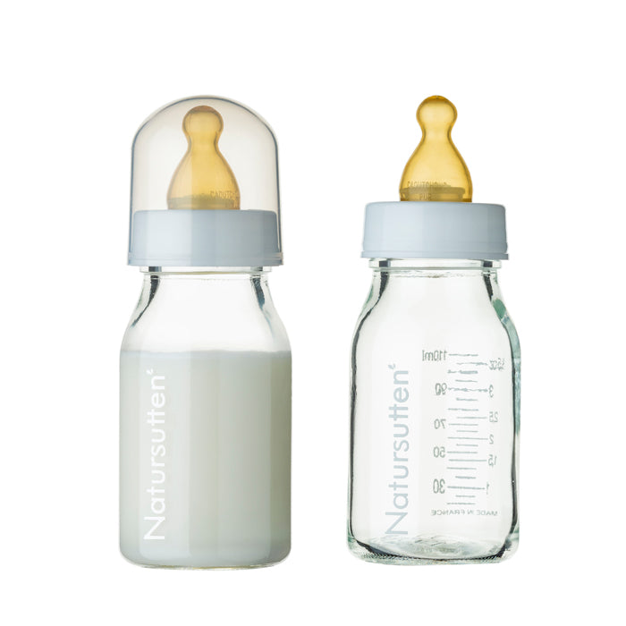 Natursutten Anti-Colic Baby Bottle in Glass 110ML (2-Pack)