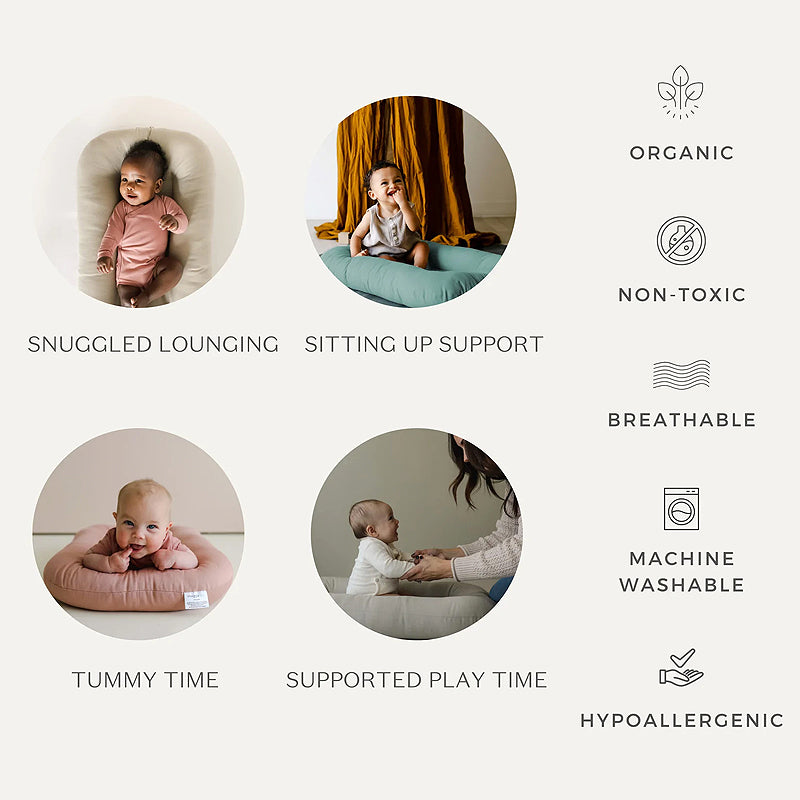 Snuggle Me Organic Infant Lounger Slate (Pre-order)