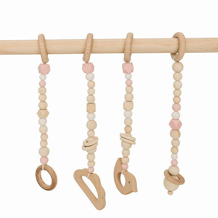 wooden baby gym pink toys only