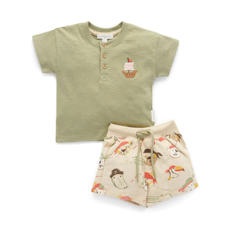 purebaby baby boy set top shorts