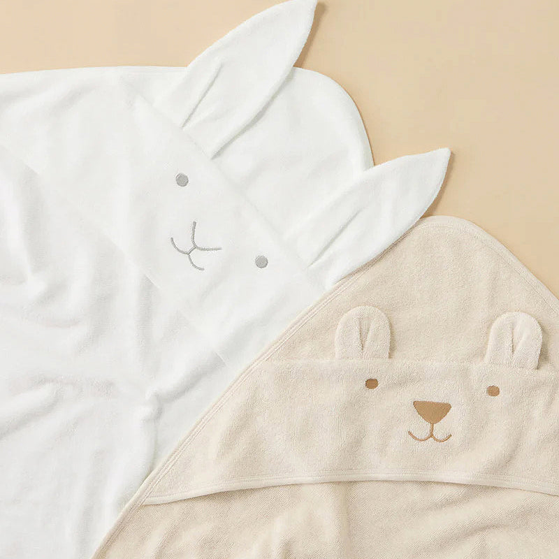 Purebaby Hooded Bath Towel Vanilla Bunny – Little Suite