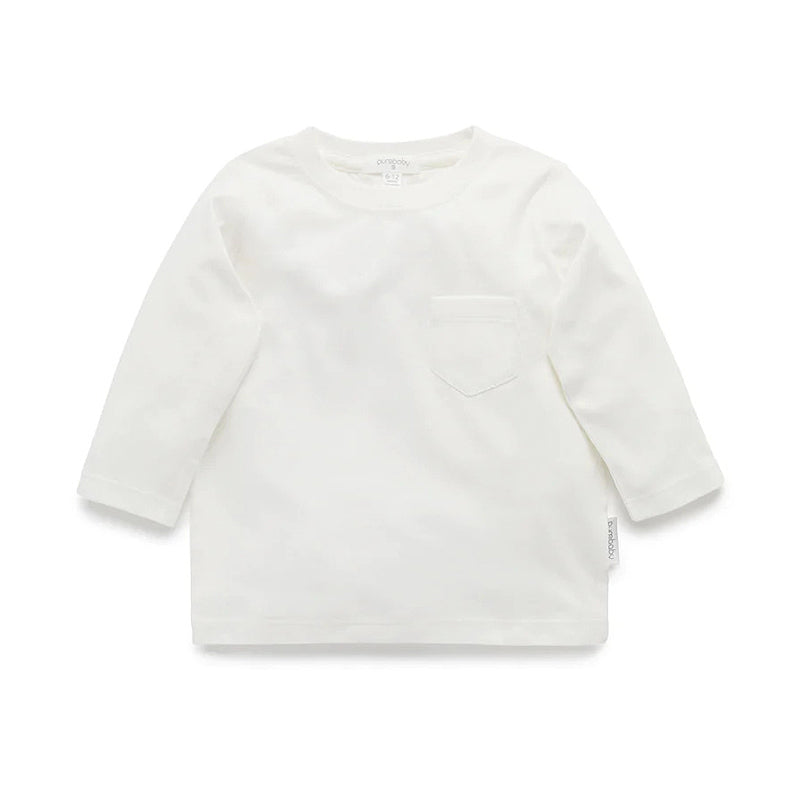 Basic Organic LS Tee in White