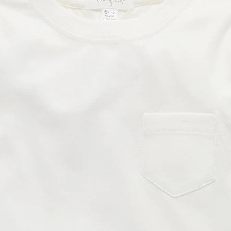 Basic Organic LS Tee in White