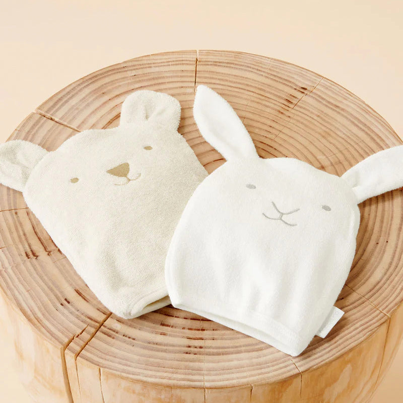 baby bunny bath mitt