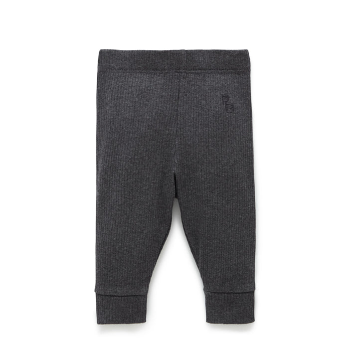 purebaby rib legging charcoal baby