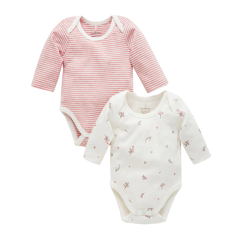 purebaby long sleeve bodysuit organic cotton baby clothes