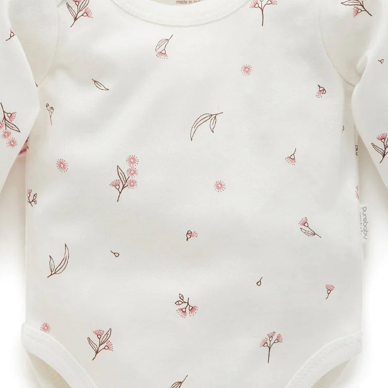 Easy Neck L/S Bodysuit Vanilla Blossom (Pack of 2)