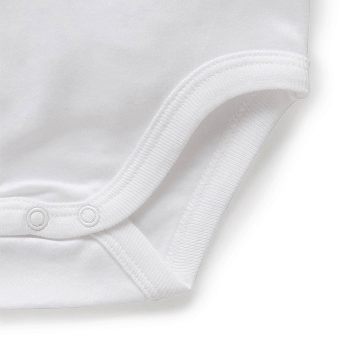 purebaby organic cotton singlet bodysuit white