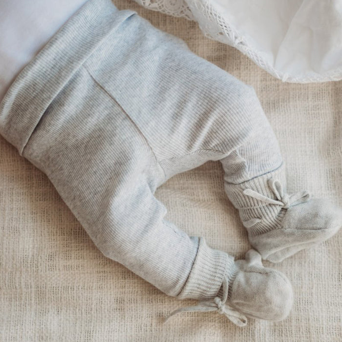purebaby everyday legging pale grey baby pants organic cotton