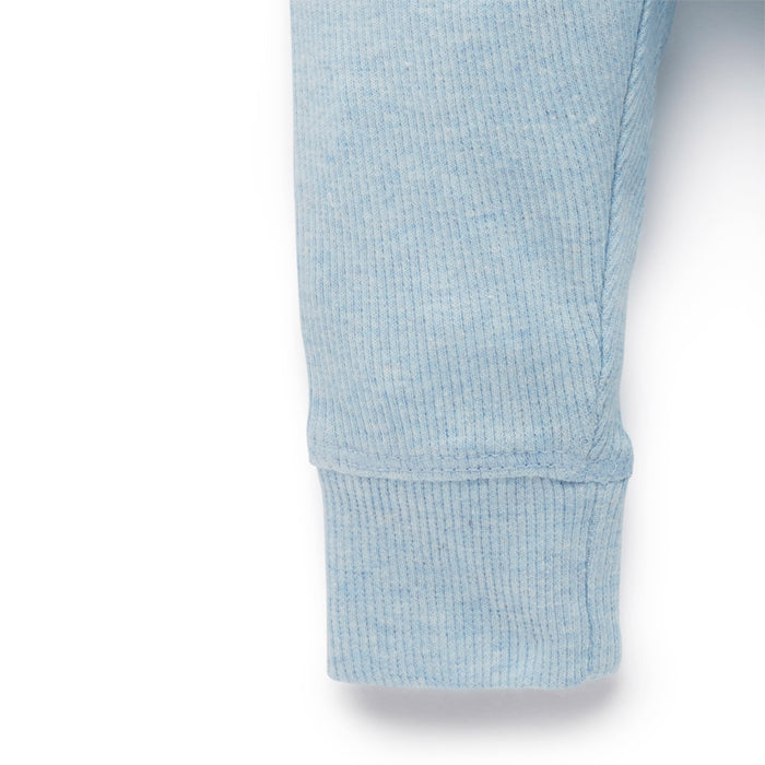 purebaby everyday legging soft blue baby pants organic cotton