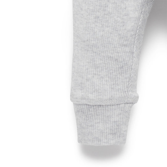 purebaby everyday legging pale grey baby pants organic cotton