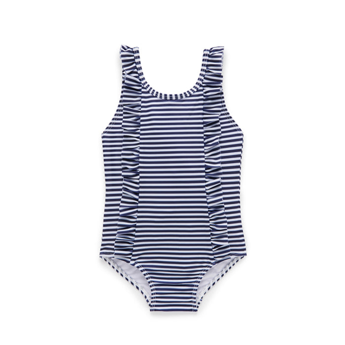 purebaby organic french stripe swimsuit baby