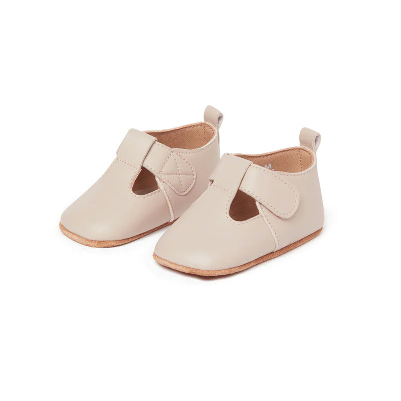 purebaby leather t bars blush baby shoes and pre walkers