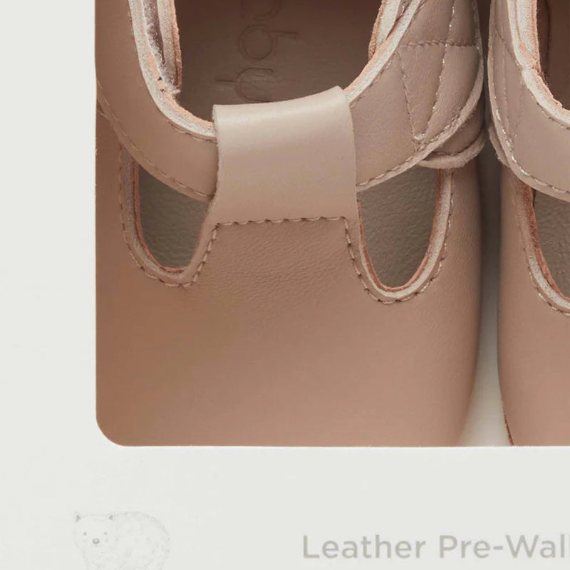 purebaby leather t bars blush baby shoes and pre walkers