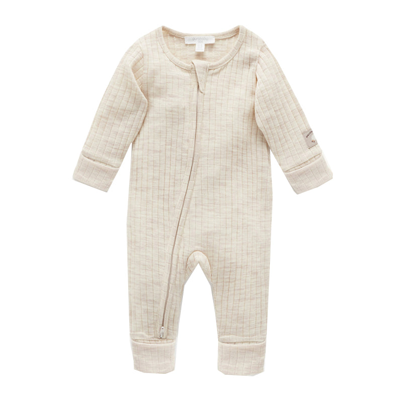 merino wool baby growsuit