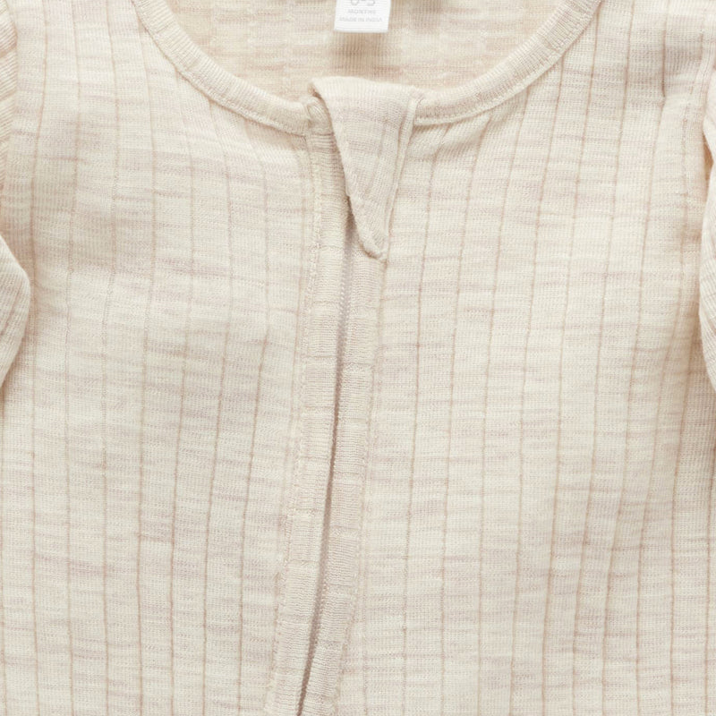 Merino Wool Growsuit in Almond