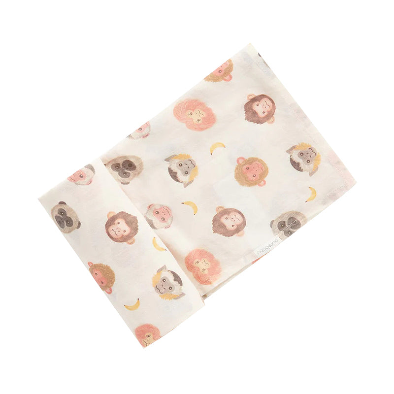 baby swaddle muslin wrap monkey